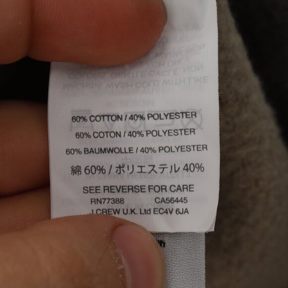 J crew cardigan Mens medium Vintage fleece shawl collar button up cotton blend - Picture 6 of 10